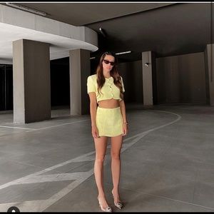 ZARA YELLOW BLAZER SET